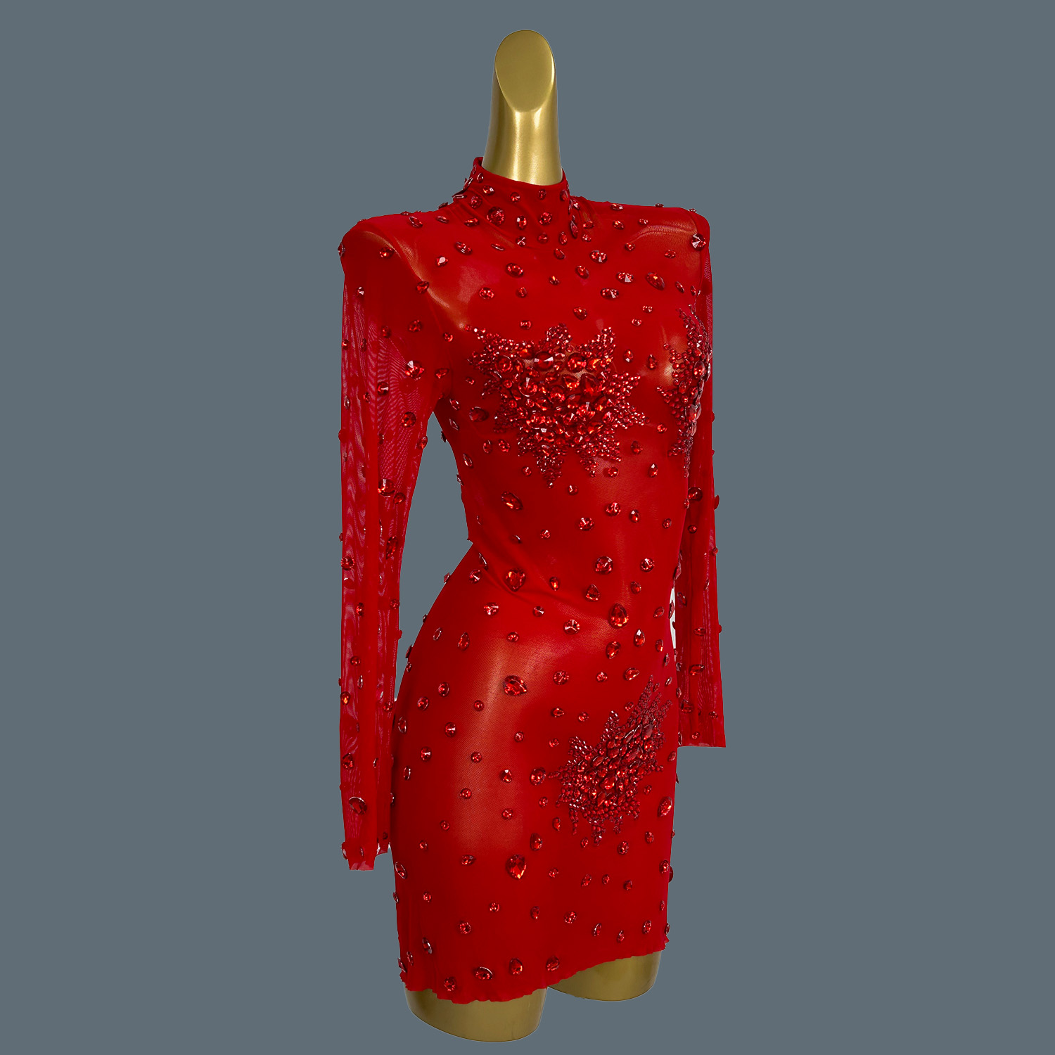 Luxury Sexy Red Rhinestones Sp - đánh giá và giá Sparkly Rhinestone Club Party Dress