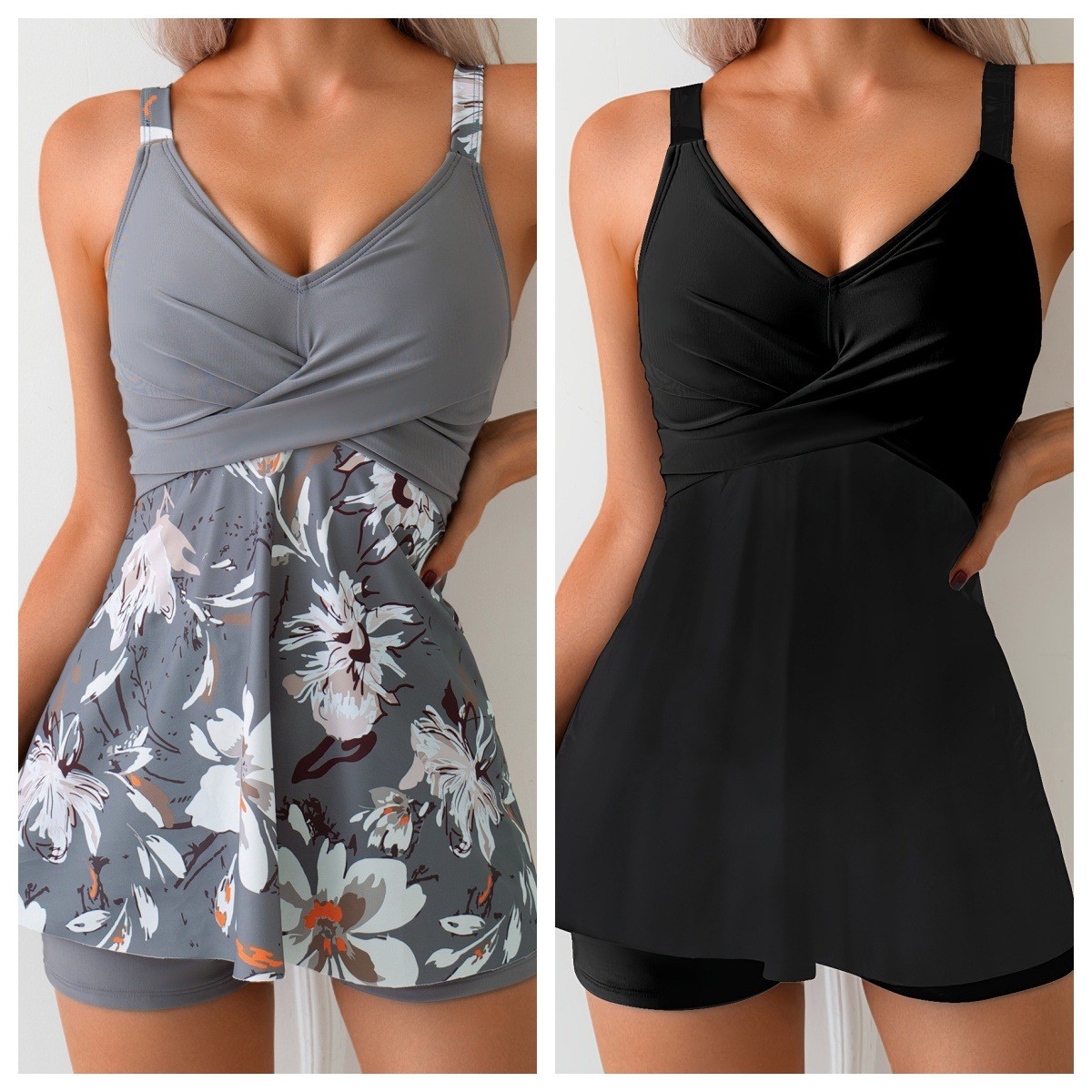 Swimsuit Woman Tankini Two Pie - đánh giá và giá Tops