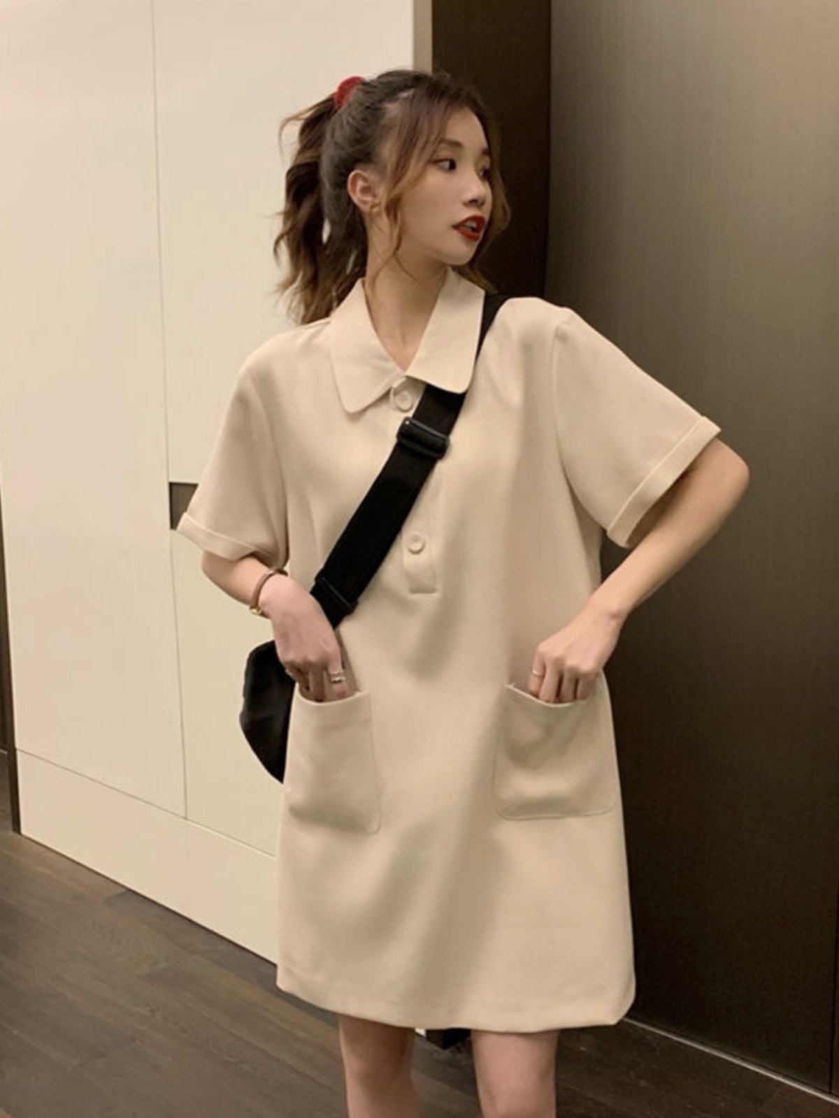 plus Size A-Line Dress  Collar - đánh giá và giá Korean Style A Line Shirt Dress