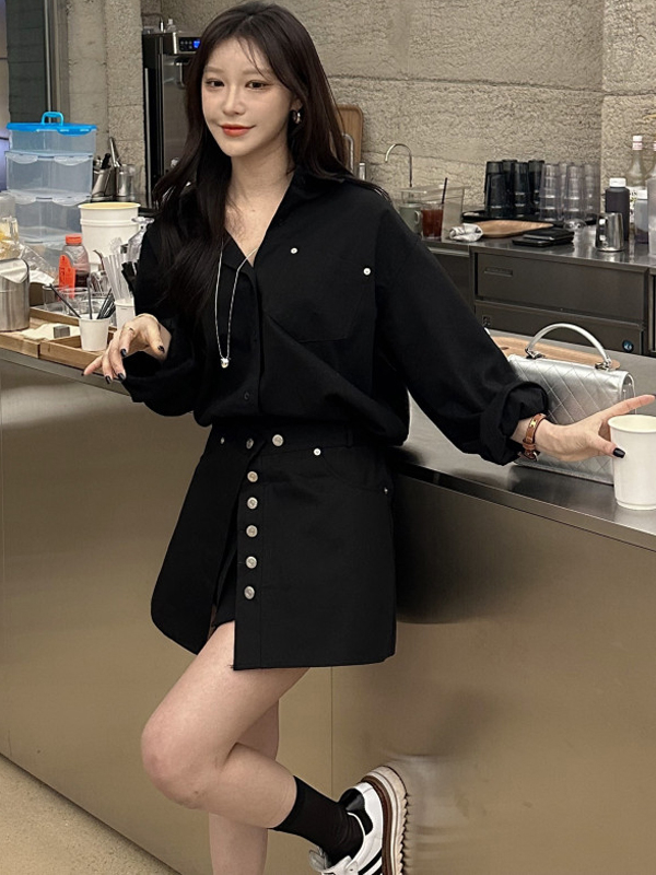 White Shirt Dress Women's Kore - đánh giá và giá Korean Style A Line Shirt Dress