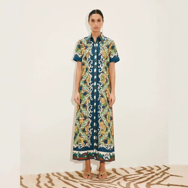 2026 Autumn New Original Trend - đánh giá và giá Casual Loose Linen Shirt Dress