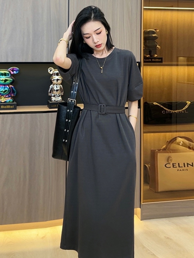 Klein Blue Women's Summer Casu - đánh giá và giá Korean Style A Line Shirt Dress