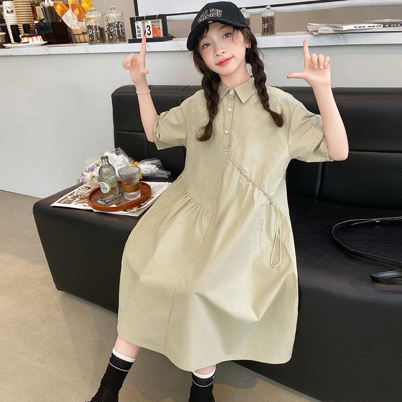 Korean Children Clothing Girls - đánh giá và giá Korean Style A Line Shirt Dress