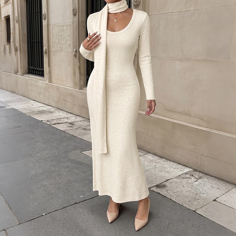 Women Elegant Ribbed Knit Maxi - đánh giá và giá Bodycon Long Sleeve Ribbed Dress