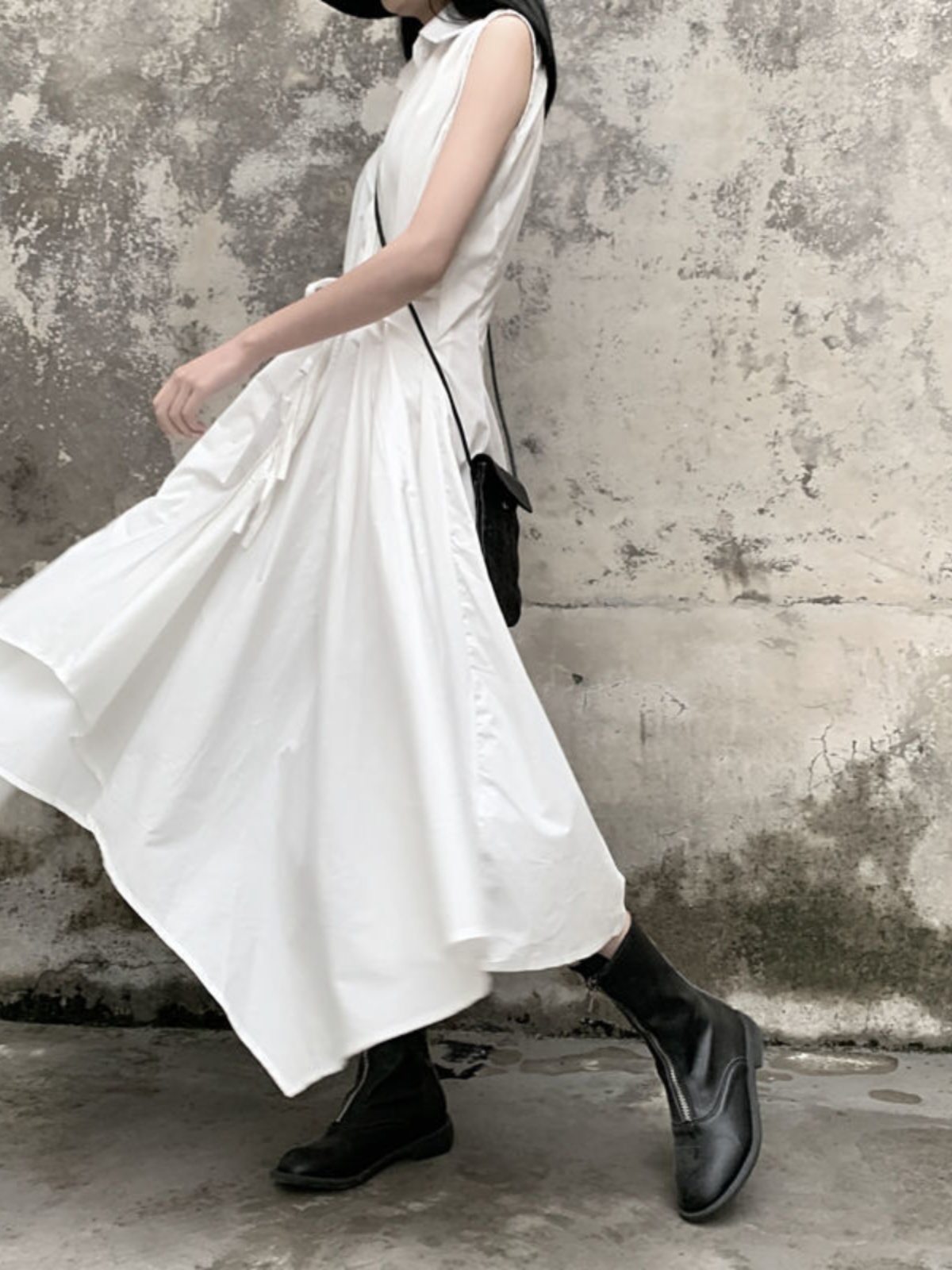 Dark Style Irregular Ultra-Lon - đánh giá và giá Korean Style A Line Shirt Dress