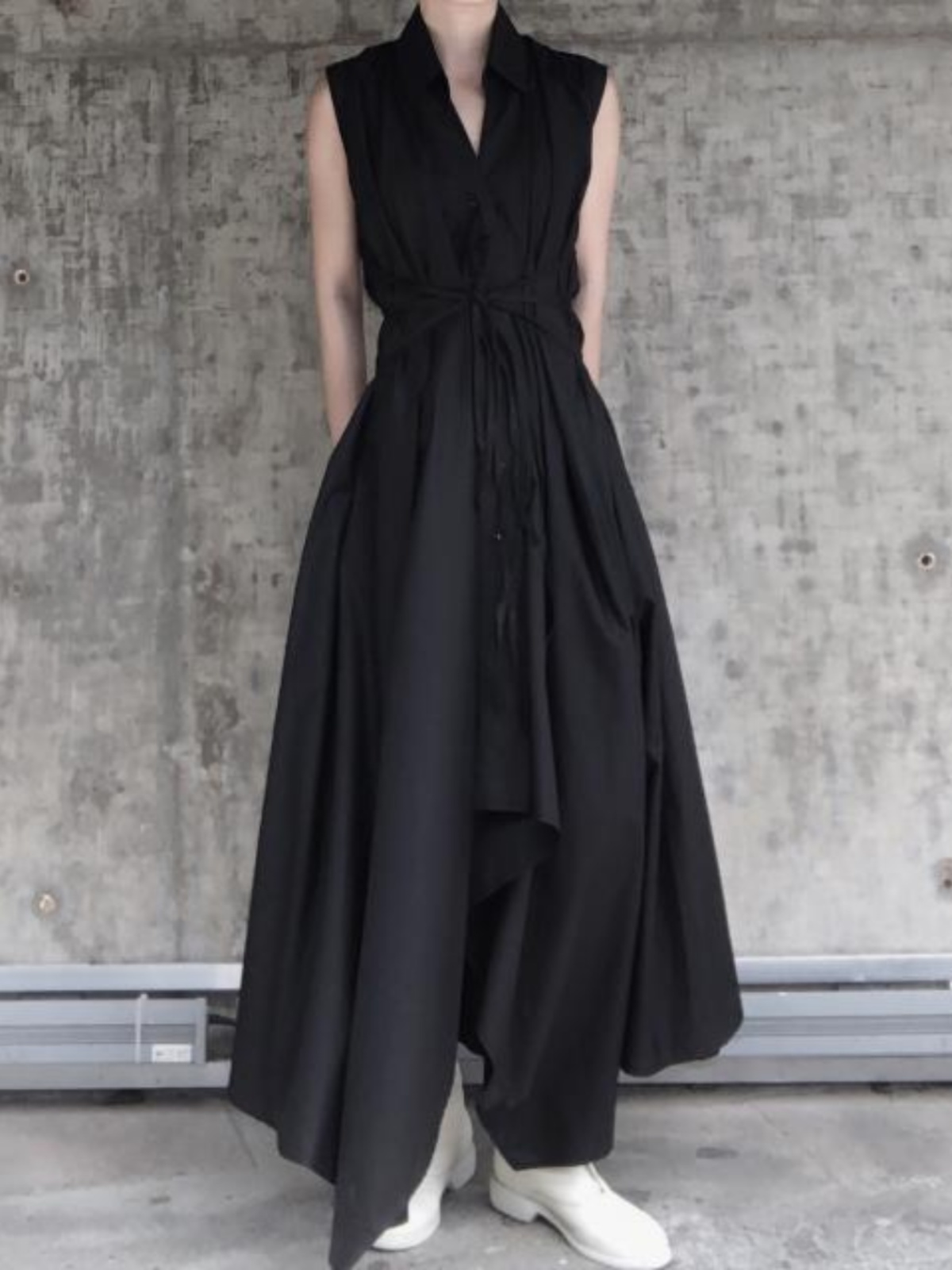 Dark Style Irregular Ultra-Lon - đánh giá và giá Korean Style A Line Shirt Dress