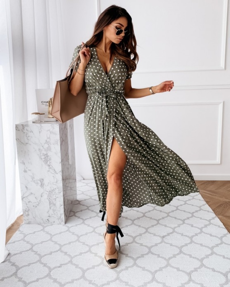 Womens Summer Fashion Maxi Dre - đánh giá và giá French Vintage Floral Midi Dress