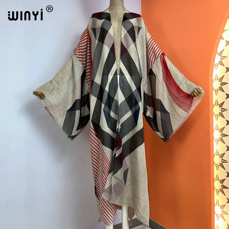 WINYI kimono summer boho print - đánh giá và giá Boho Summer Beach Maxi Dress